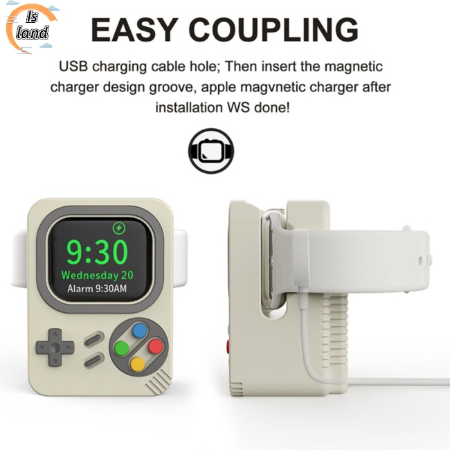 Giá Đỡ Sạc Đồng Hồ Thông Minh Bằng Silicon Cho IWatch Ultra Series 8 SE2 7 6 SE 5 4 3 2 1