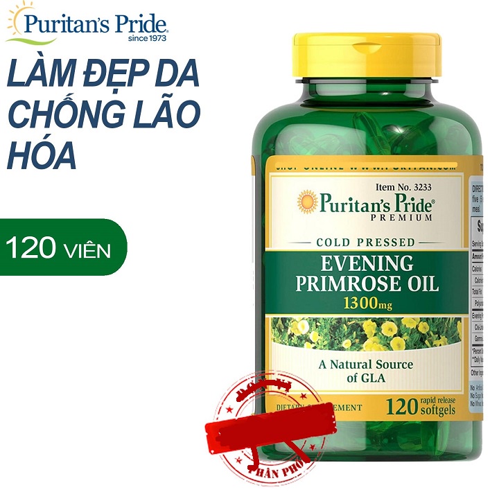 Dầu hoa anh thảo Healthy Care puritan's pride evening primrose oil 1300mg hộp 120 viên Extate Official Mall