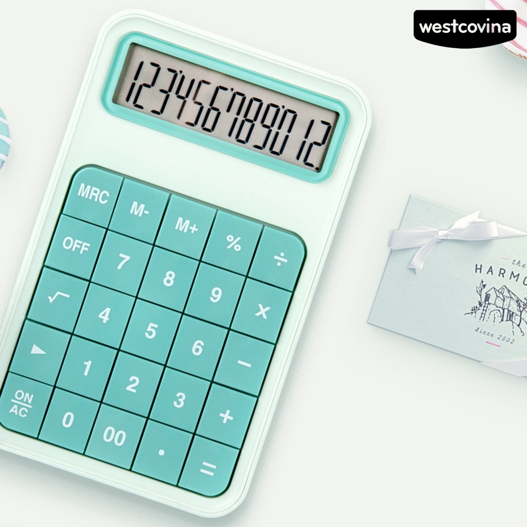 [WSTN] [WSTN]✎Máy Tính Mini 12 Chữ Số Siêu Mỏng Cài Nút Tháo Rời Được