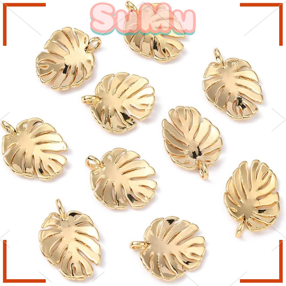 SUMU Vòng cổ / Vòng Tay Mạ Vàng Mặt Hình Lá Cọ Nhiệt Đới Thời Trang Cho Nữ