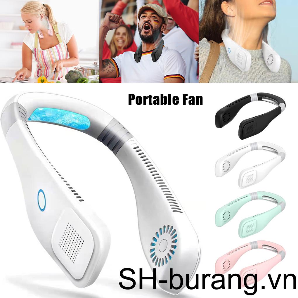 Quạt Treo Cổ Gọn Nhẹ Và Nhỏ Gọn Màu Đen Không Gian Tươi Mới Bất Kỳ Nơi Nào