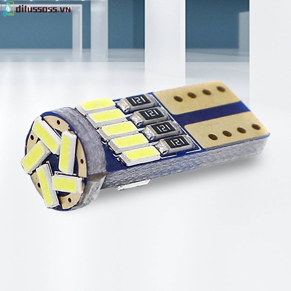 Set 10 Bóng Đèn T10 W5W 12V 6000K Ánh Sáng Trắng Cho Xe Ô Tô