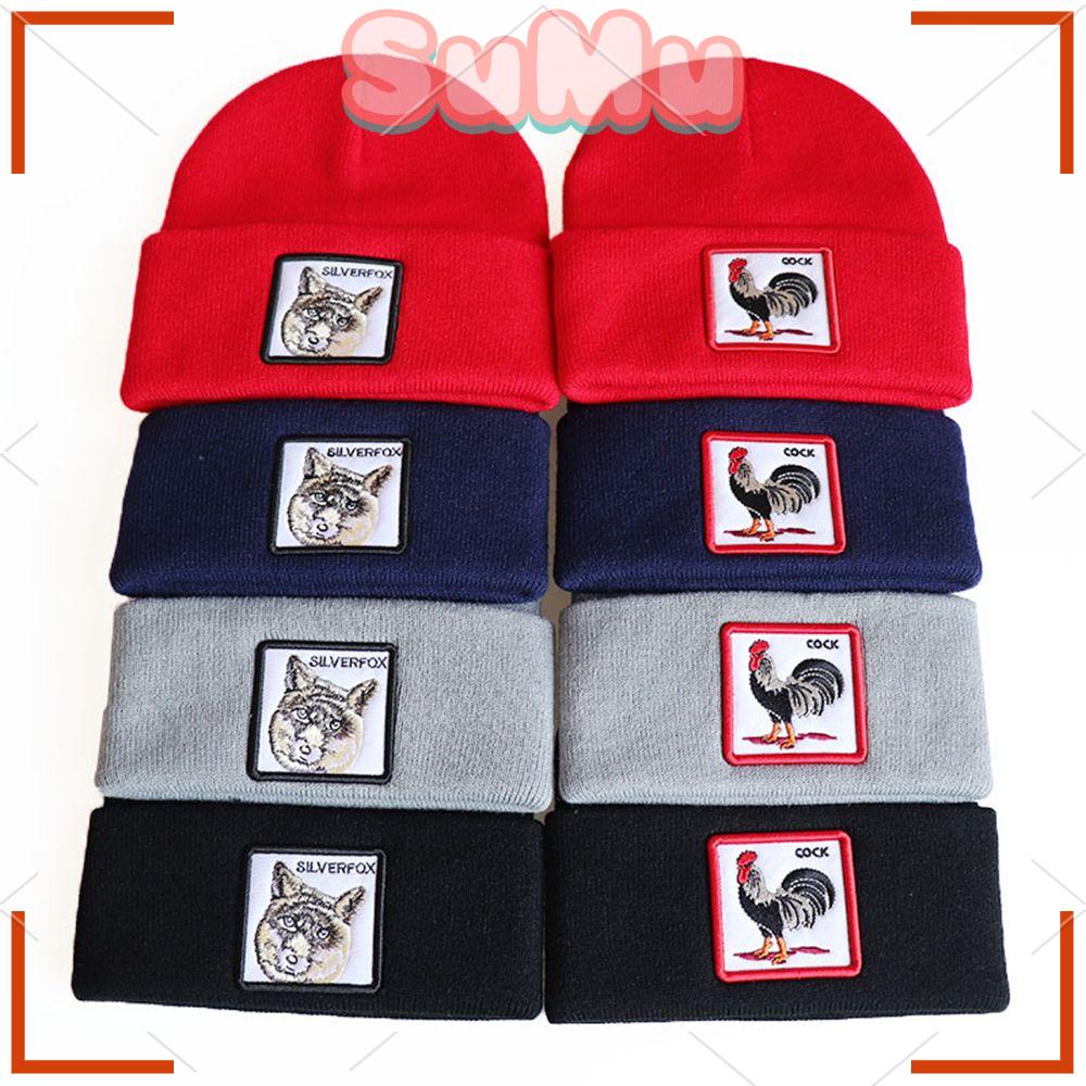 SUMU Mũ Dệt Kim Thêu Hình Động Vật Cho Nam Và Nữ