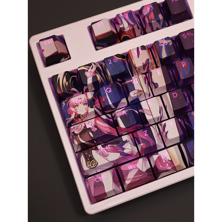 Fu Xuan Keycaps Cherry Profile Honkai Star Rail Anime PBT Nhuộm Phụ Cơ Keycap