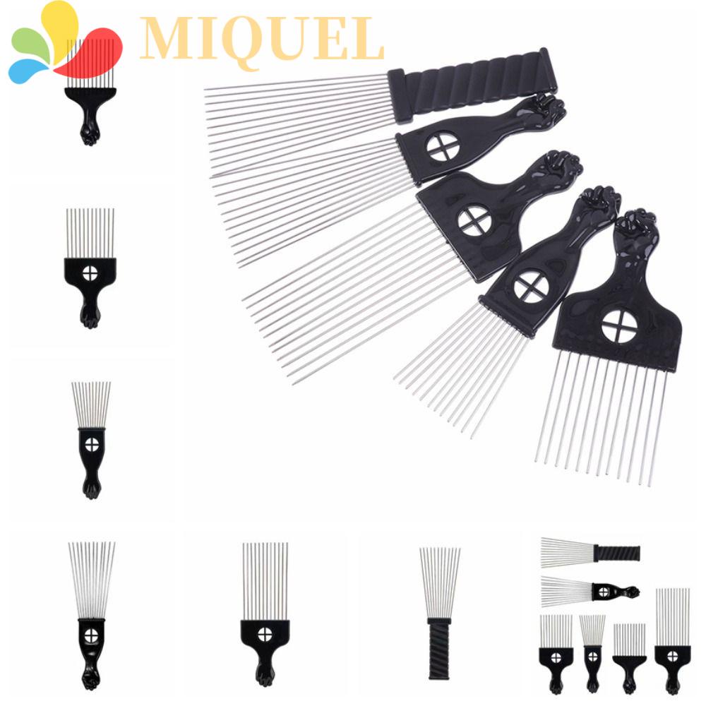 MIQUEL Lược Chải Tóc Tạo Kiểu Răng Thưa Bằng Kim Loại Chống Trượt Tiện Dụng