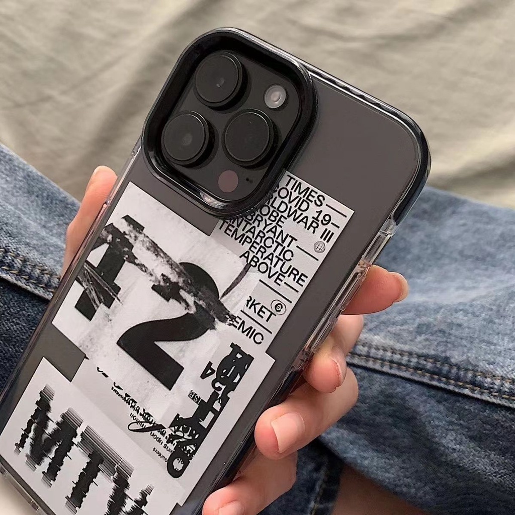 Ốp Điện Thoại Trong Suốt In Chữ Tiếng Anh Độc Đáo Phong Cách Âu Mỹ Cho Apple iPhone14proMax 13
