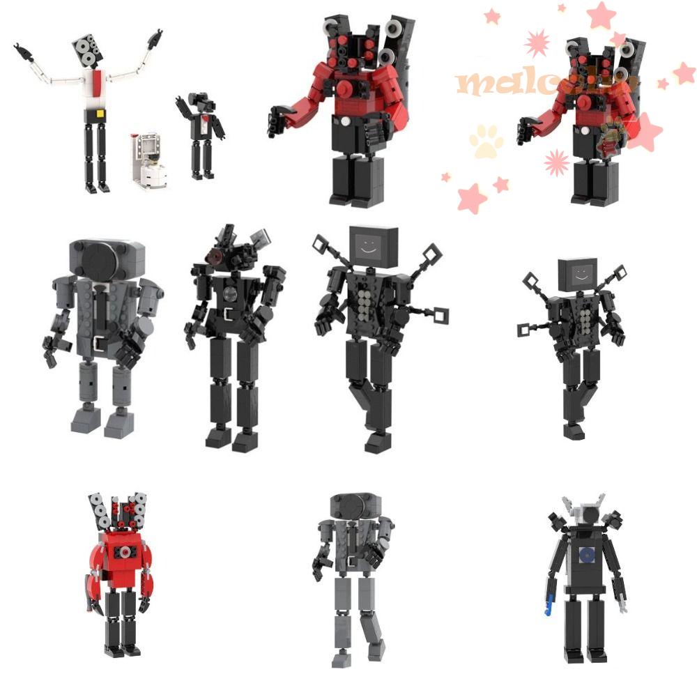 MALCOLM Mô Hình Lắp Ráp Máy Ảnh Bằng Nhựa Mô Hình Người Đàn Ông Đi Vệ Sinh Skibidi Nặng Có Thể Tháo Rời Làm Quà Tặng Cho Người Lớn