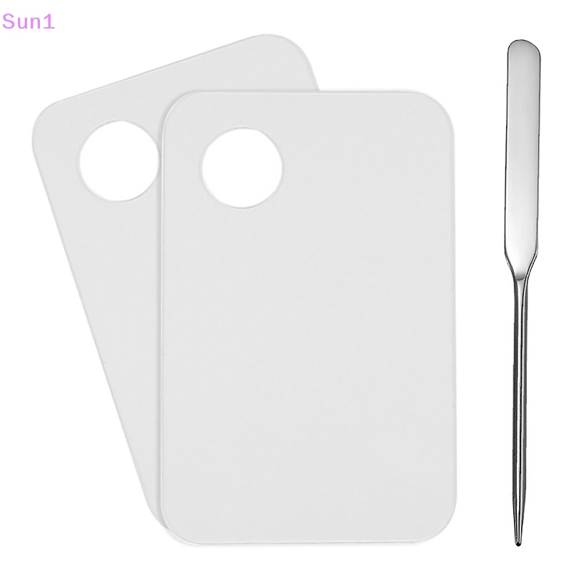 Set 2 Thanh Trộn Màu Trang Điểm Mắt / Nền Móng Tay Bằng Thép Không Gỉ Tiện Dụng