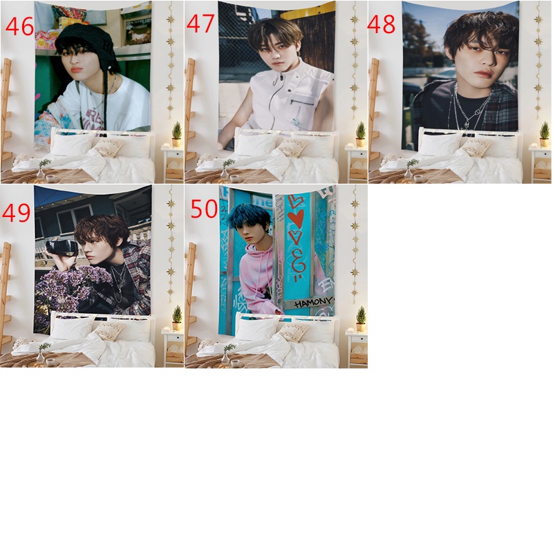 Thảm Polyester Treo Tường Trang Trí Phòng Ngủ Ký Túc Xá In Hình NCT DREAM  Jisung Haechan