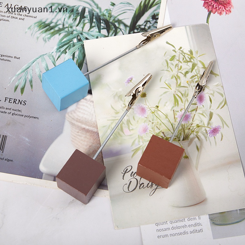 Giá Đỡ Kẹp Ảnh Để Bàn Bằng Gỗ Và Kim Loại Kiểu Dáng Vintage