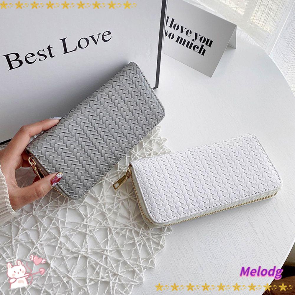 MELODG Ví Da PU Dáng Dài Đựng Điện Thoại Tiện Dụng