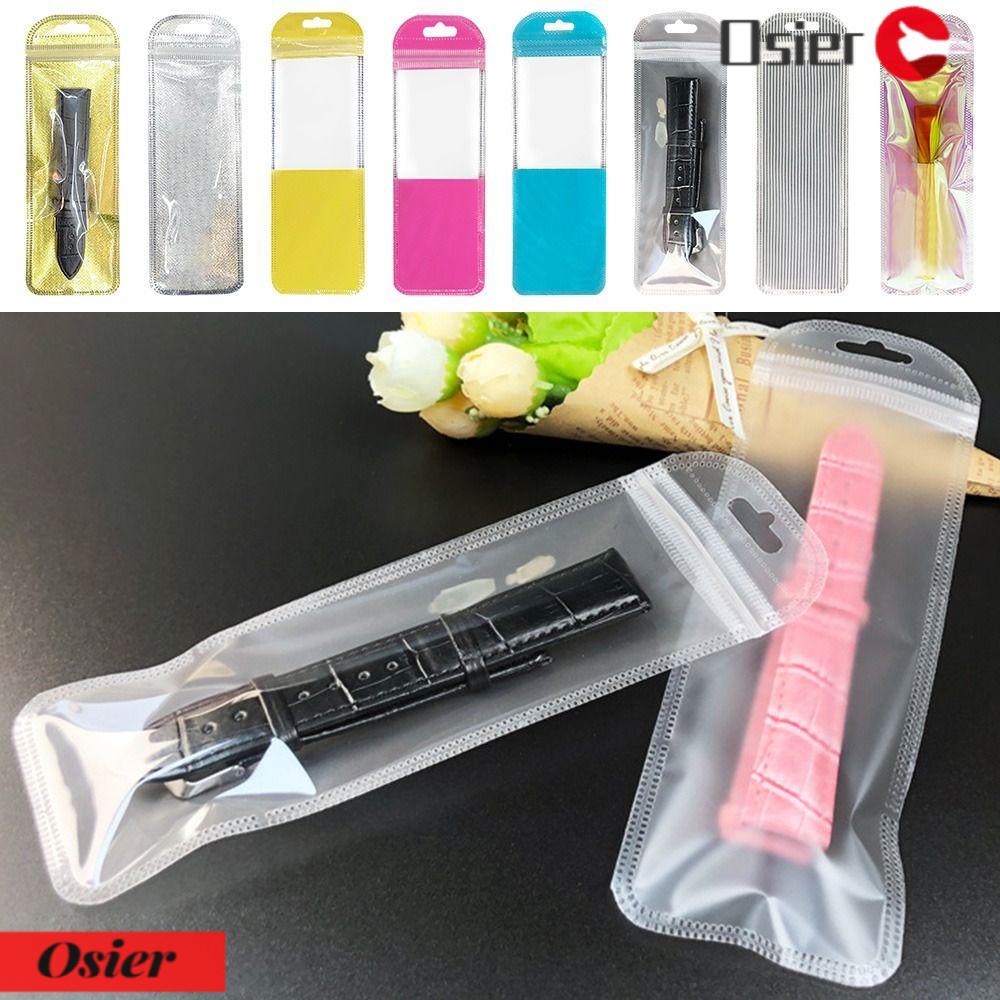 OSIER1 Túi Zip Dày Dặn Tự Niêm Phong Trang Sức Có Lỗ Treo