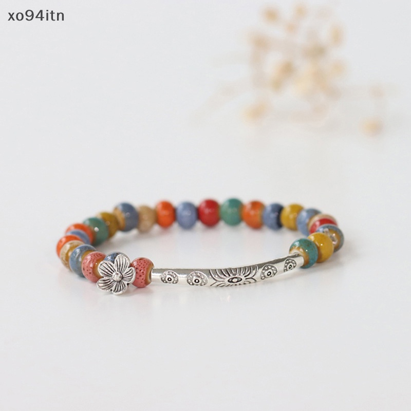 Tn Vòng Tay Hạt Gốm Nguyên Chất Nhỏ Xinh Làm Bằng Tay Nghệ Thuật Cổ Điển Thời Trang Làm Quà Tặng Cho Bạn Gái n