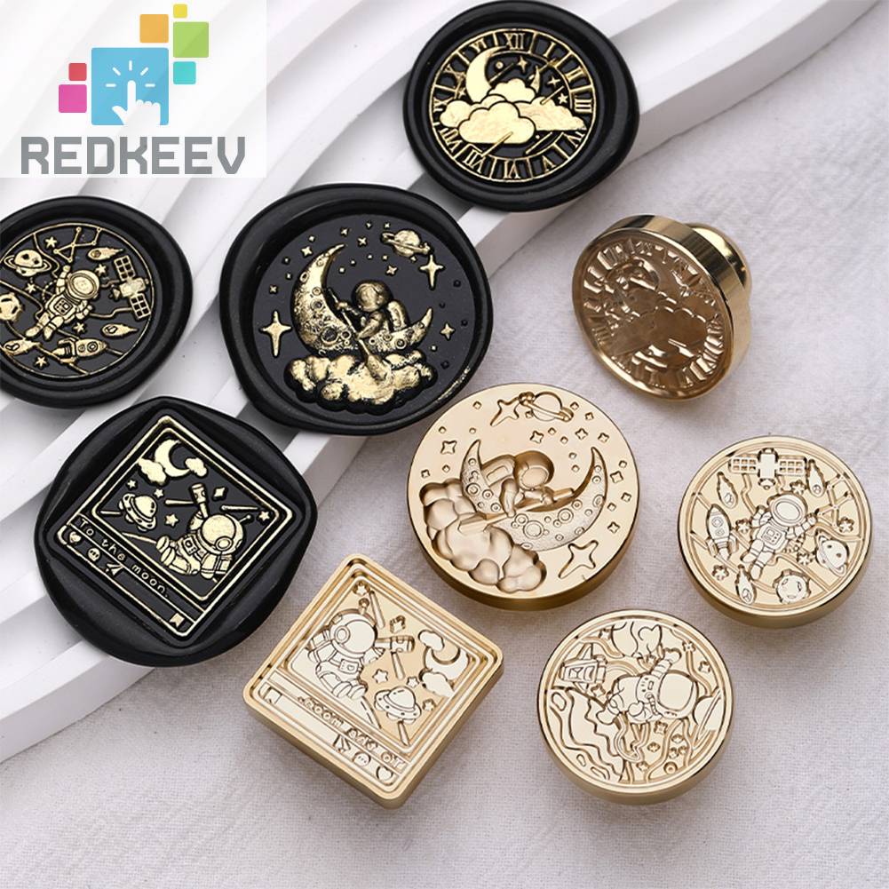 Thẻ Đám Cưới Đầu Đồng Tráng Men Phong Cách Phi Hành Gia Cổ Điển