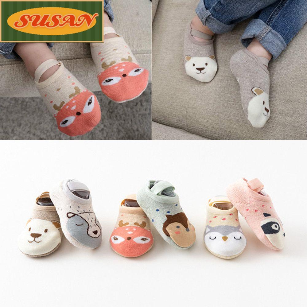 SUSANS Vớ Cotton Mềm Chống Trượt Thoải Mái Khi Tập Đi Cho Trẻ Em