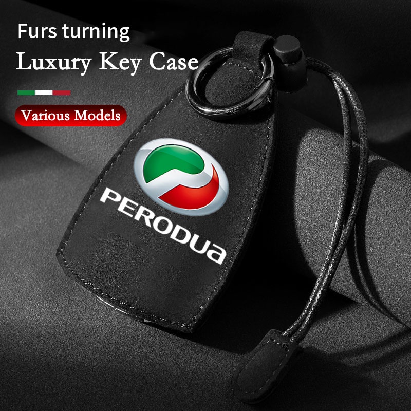 Vỏ Da Lộn Bảo Vệ Chìa Khóa Xe Hơi Viva Bezza Axia Ativa Aruz Alza Myvi Kancil