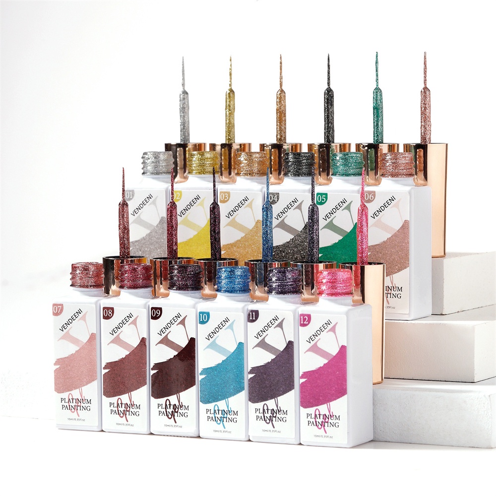 Gel Sơn Móng Tay Tráng Gương Bạch Kim Vendeeni Chất Lượng Cao