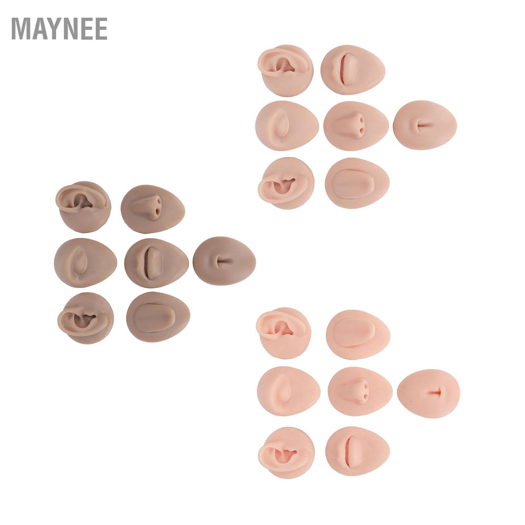 Maynee Phòng Thân Thực Hành Mô Hình Phỏng Silicone Tai Mắt Mũi Miệng Lưỡi Và Bụng Mẫu Cho Người Mới Khuyên snowa
