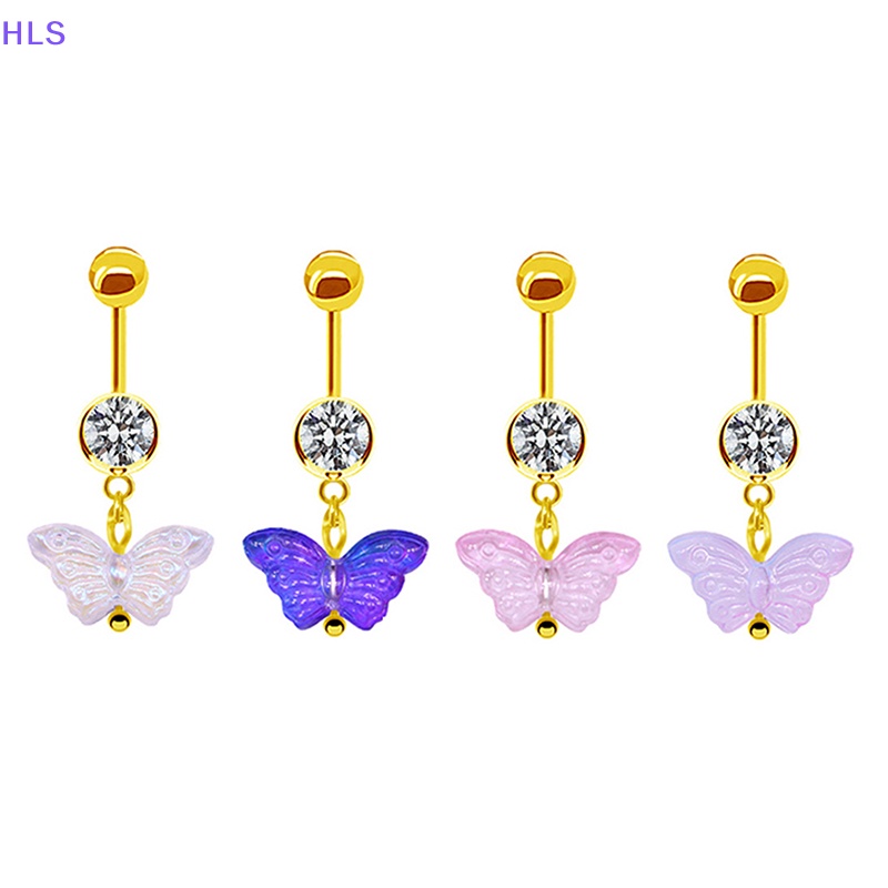 Khuyên Rốn Hình Bướm Bằng Thép Không Gỉ Cá Tính