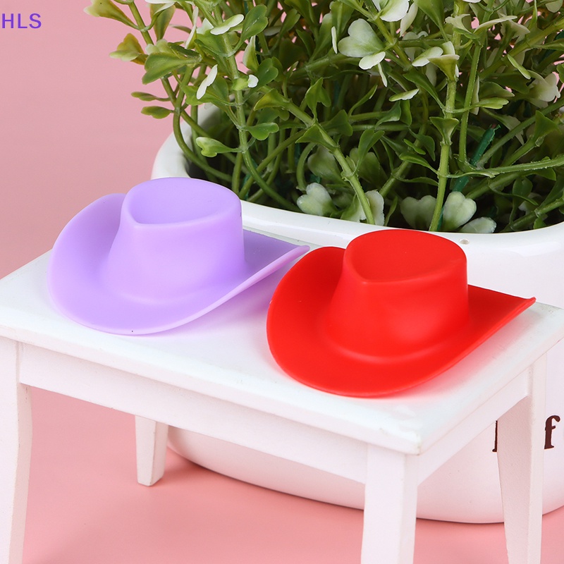[HLS] Set 10 Mũ Cao Bồi Mini Bằng Nhựa Màu Tím Đỏ Thời Trang Sáng Tạo Và Thiết Thực Làm Quà Tặng Cho