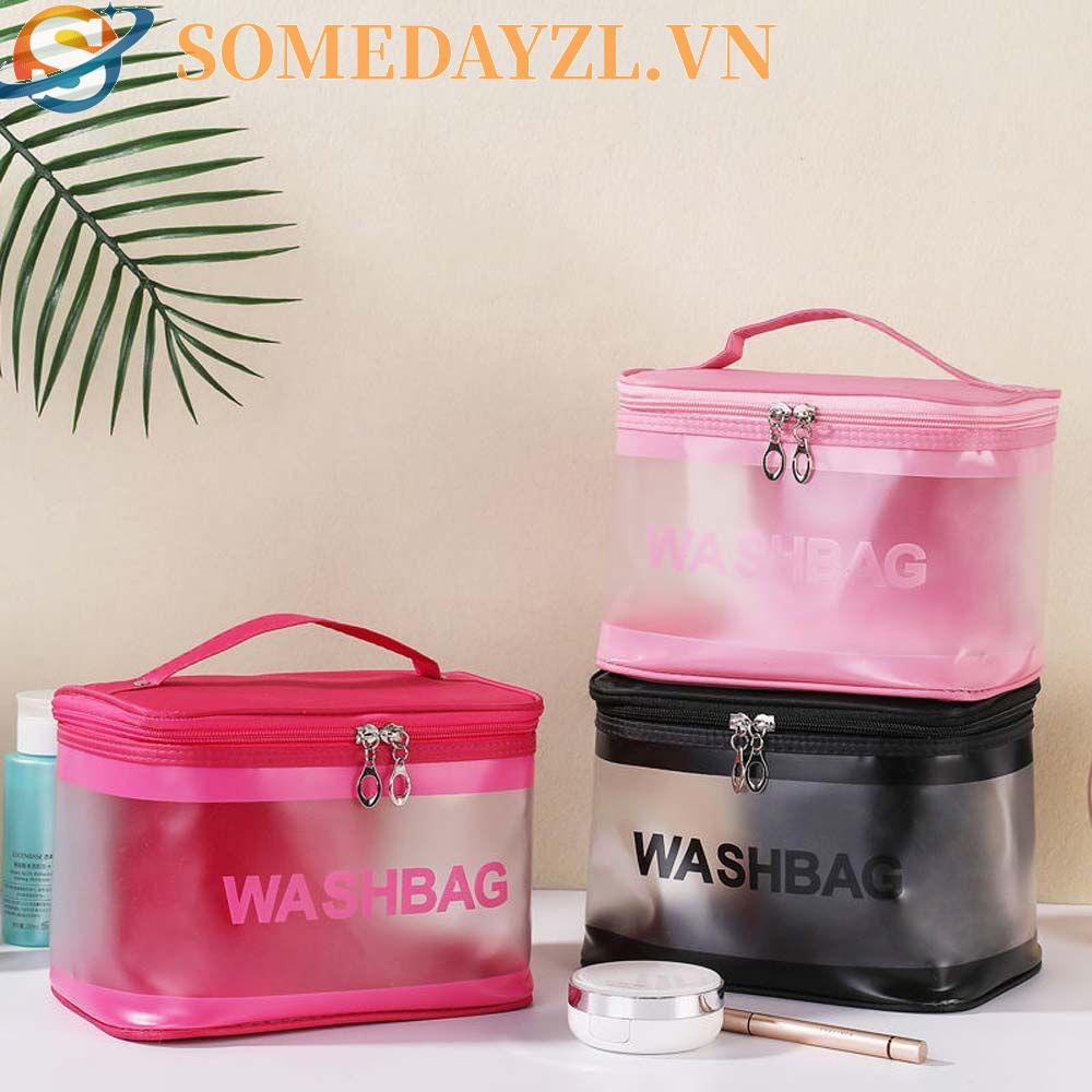SOMEDAYZL Túi Đựng Mỹ Phẩm Du Lịch Bằng PVC Chống Thấm Nước Sức Chứa Lớn Thời Trang