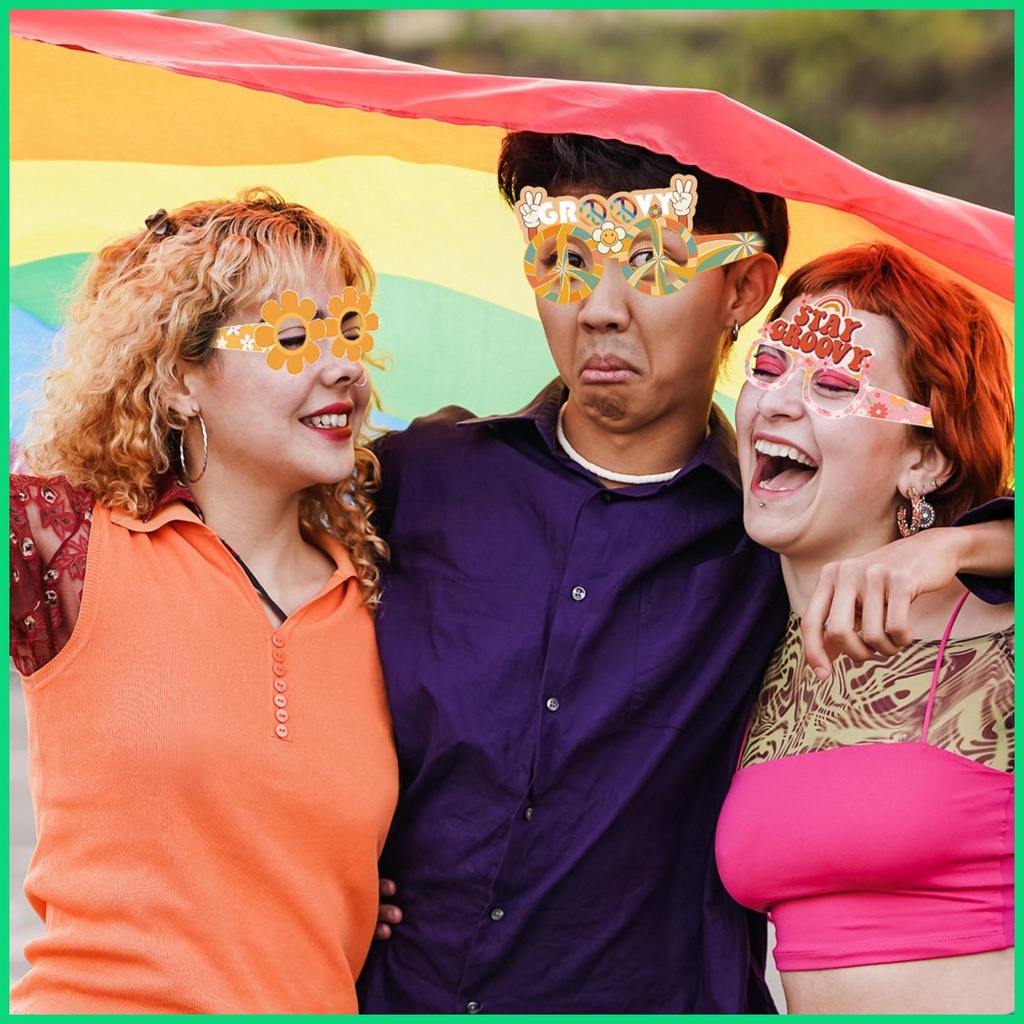 Set 6 Kính Mát 3D Phong Cách Hippie Vui Nhộn Cho Bé