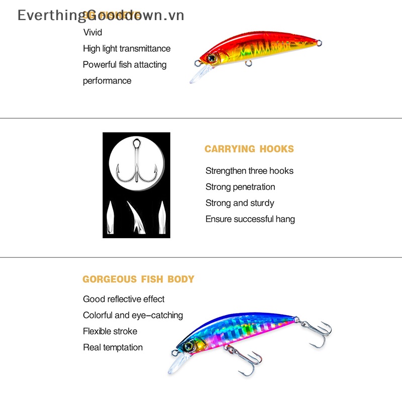 Everthinggooddown Mồi Câu Cá Cứng Lõi Cứng Nặng 50S Nặng 5cm 6g