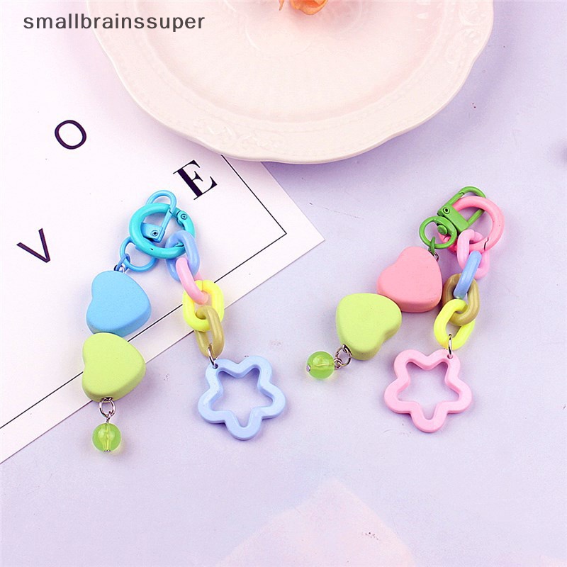 Móc Khóa Mặt Hình Trái Tim / Ngôi Sao Nhiều Màu Sắc Phong Cách Hàn Quốc Cho Nữ