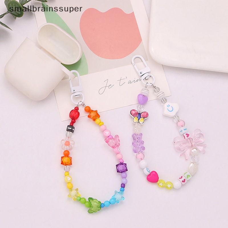 Dây Xỏ Hạt Trong Suốt Hình Bướm Mặt Cười Nhiều Màu Dùng Trang Trí Ba Lô / Móc Khóa Xe Hơi SBS