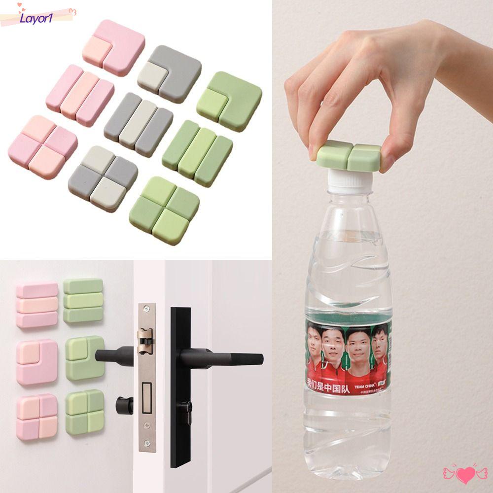 LAYOR1 Bộ 3 Miếng Dán Tường Chống Va Chạm Họa Tiết Kẻ Ô Độc Đáo Trang Trí Nhà Cửa