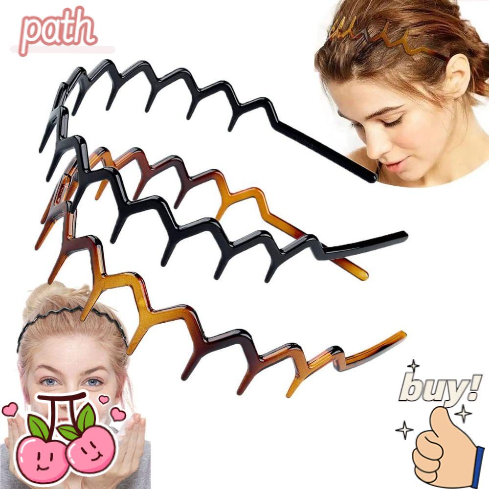 PATH Băng Đô Rửa Mặt Trang Điểm Họa Tiết Zigzag Dành Cho Nam Nữ