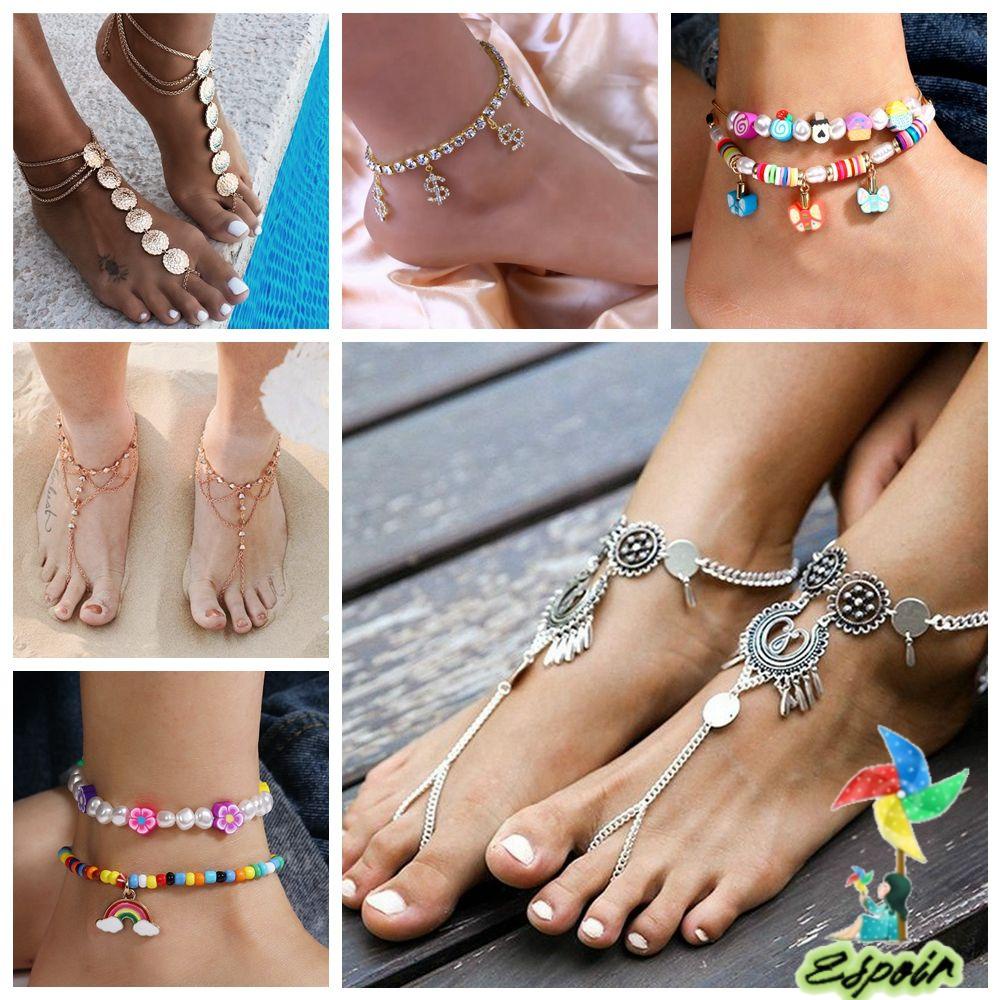 ESPO Lắc Chân Nhiều Tầng Phong Cách Vintage Thời Trang Mùa Hè Dành Cho Nữ