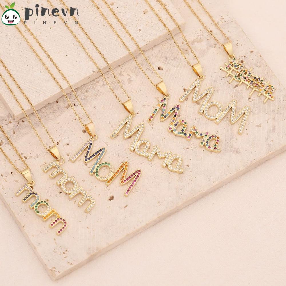 PINEVN Vòng cổ Mặt Đính Đá Zircon Thanh Lịch
