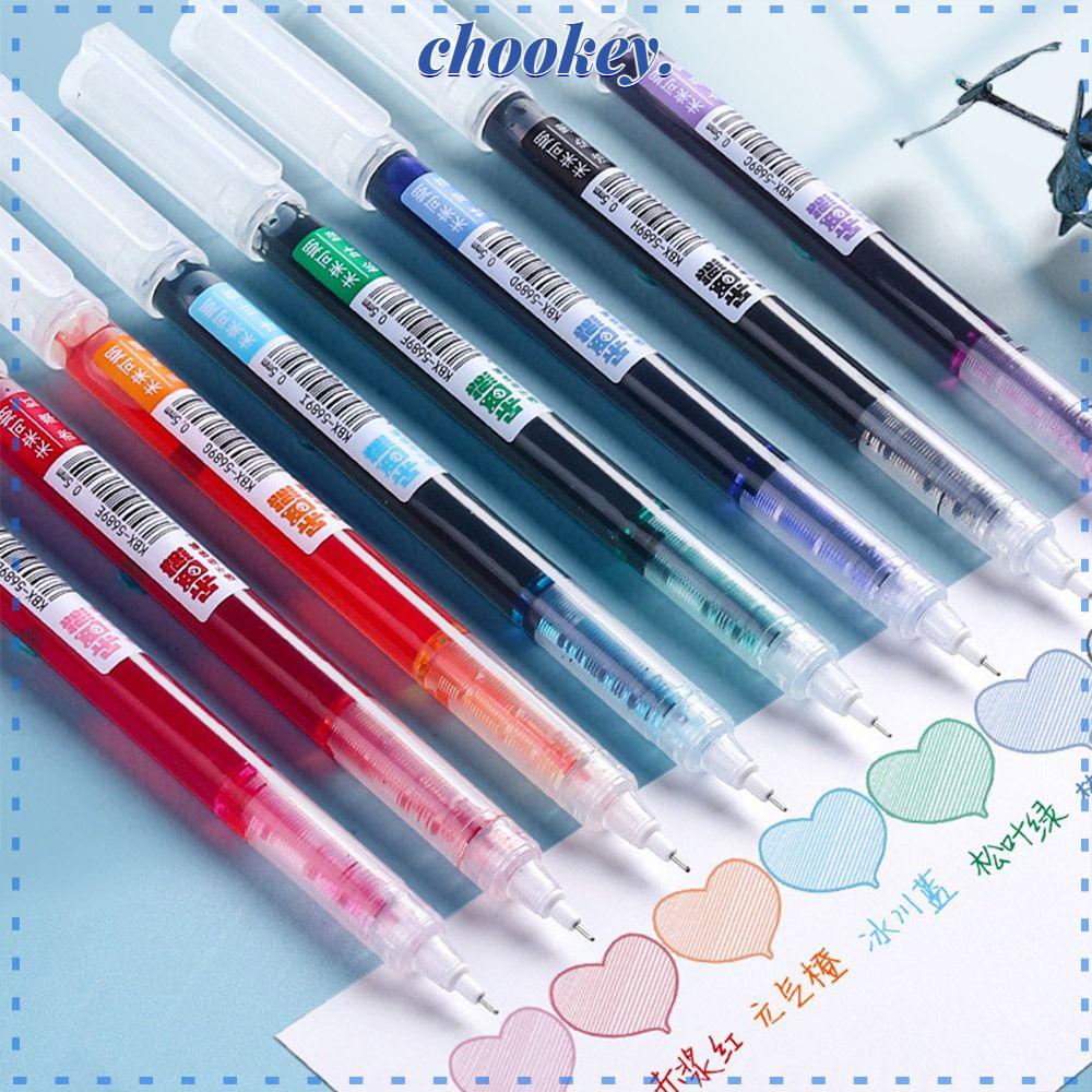 CHOOKEY Set 8 Bút Mực Gel Nhiều Màu Sắc Dành Cho Học Sinh / Văn Phòng