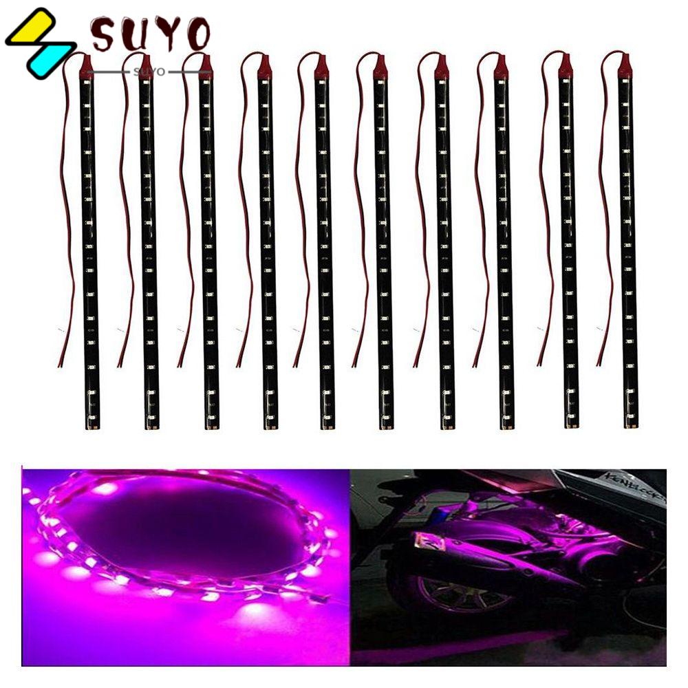SUYO 8 Dải Đèn LED Siêu Sáng, Chống Thấm Nước, Màu Tím Mới