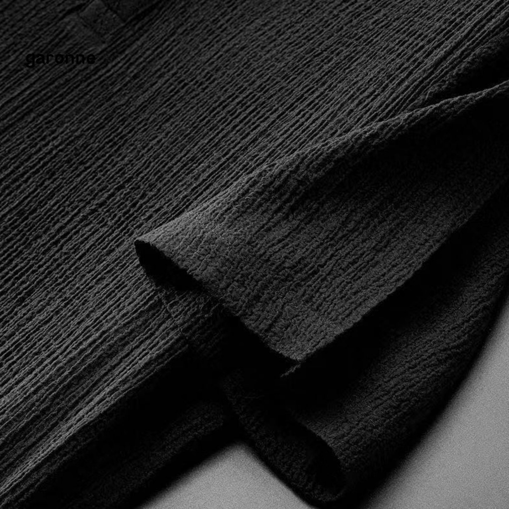 Bộ Trang Phục 2 Mảnh Gồm Áo Sơ Mi Tay Ngắn Cổ Bẻ + Quần Lưng Thun Dây Rút Thời Trang Cho Nam