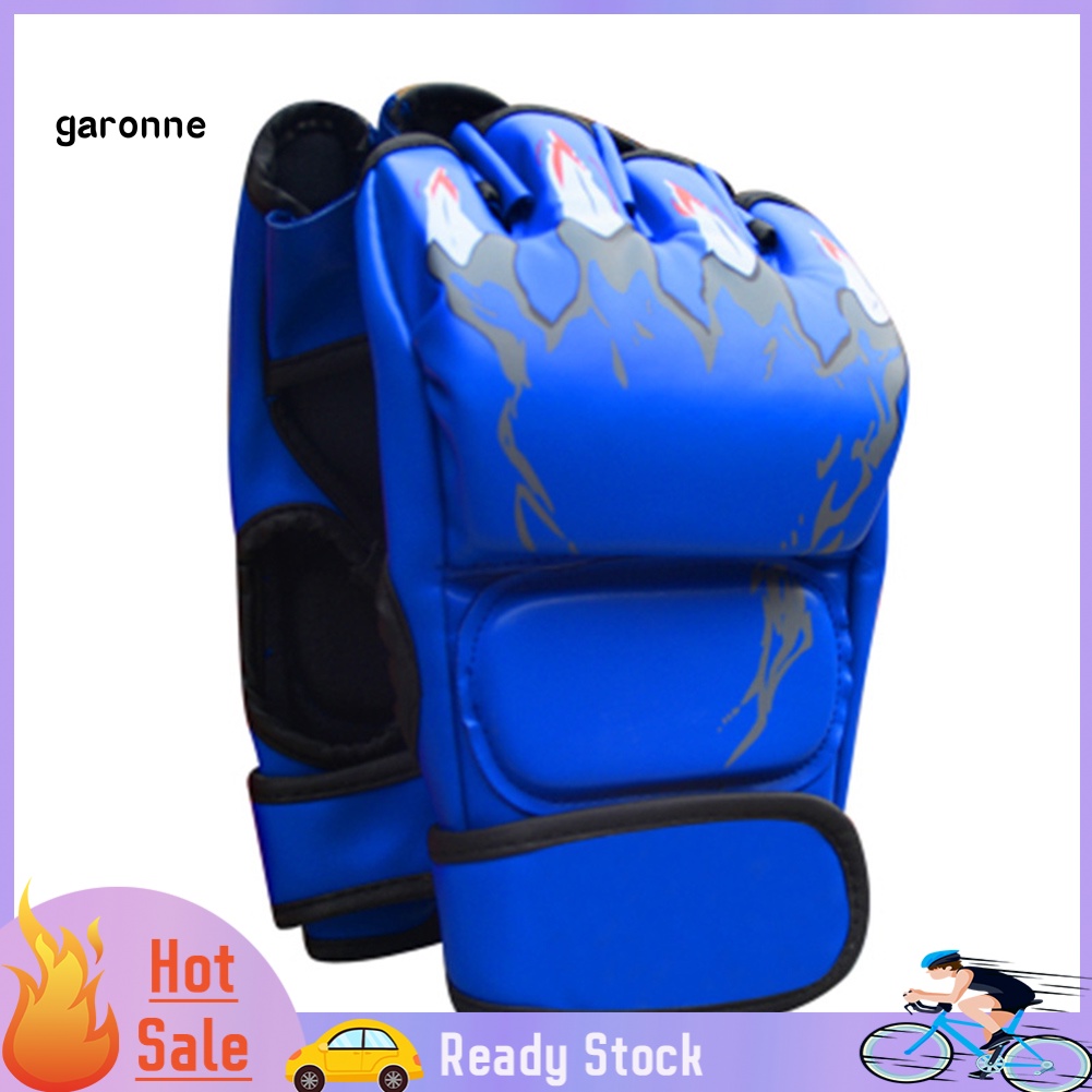 Găng Tay Da Hở Ngón Tập Boxing MMA Chuyên Dụng Cho Người Lớn