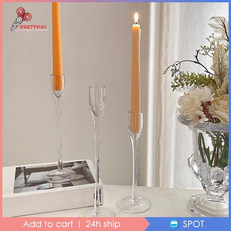 Bộ 3 Cây Nến Thủy Tinh Dùng Trang Trí Nhà Cửa Dịp Năm Mới