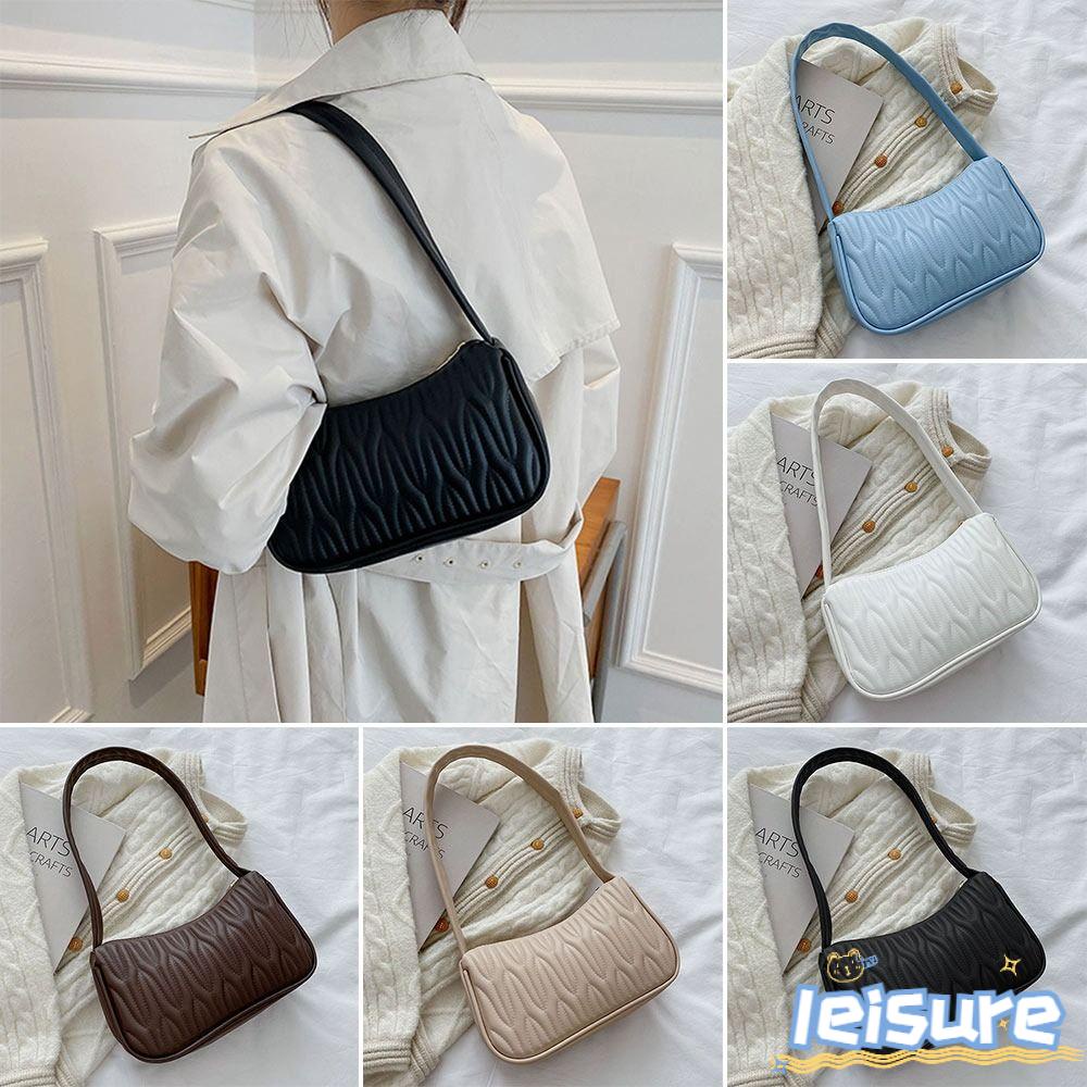 LEISURE Túi Đeo Vai Màu Trơn Thời Trang Trẻ Trung