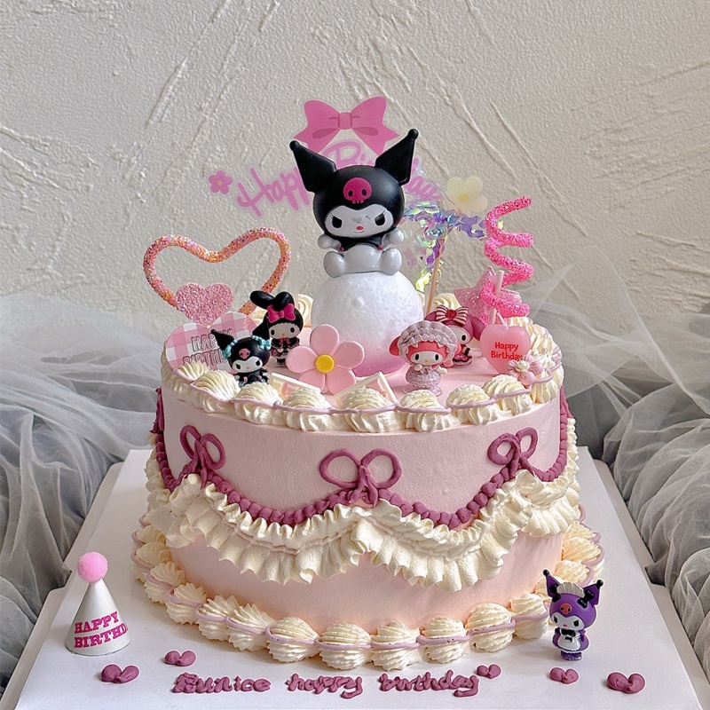 Ngọc Bích Kuromi Cún Pacha Hello Kitty Melody Trang Trí Bánh Kem Tráng Miệng Sinh Nhật