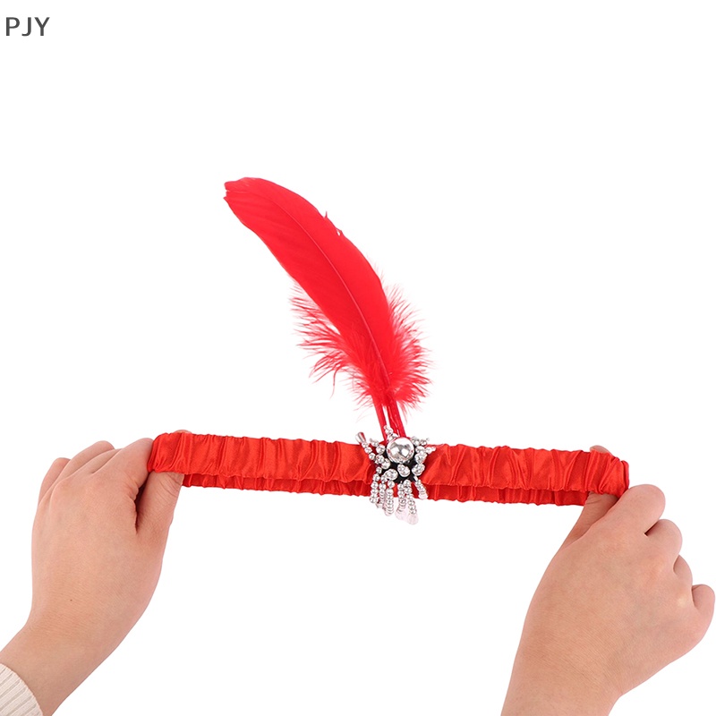 Băng Đô Cài Tóc Đính Lông Vũ Và Ngọc Trai Giả Phong Cách Retro Thời Trang Cho Nữ PJ