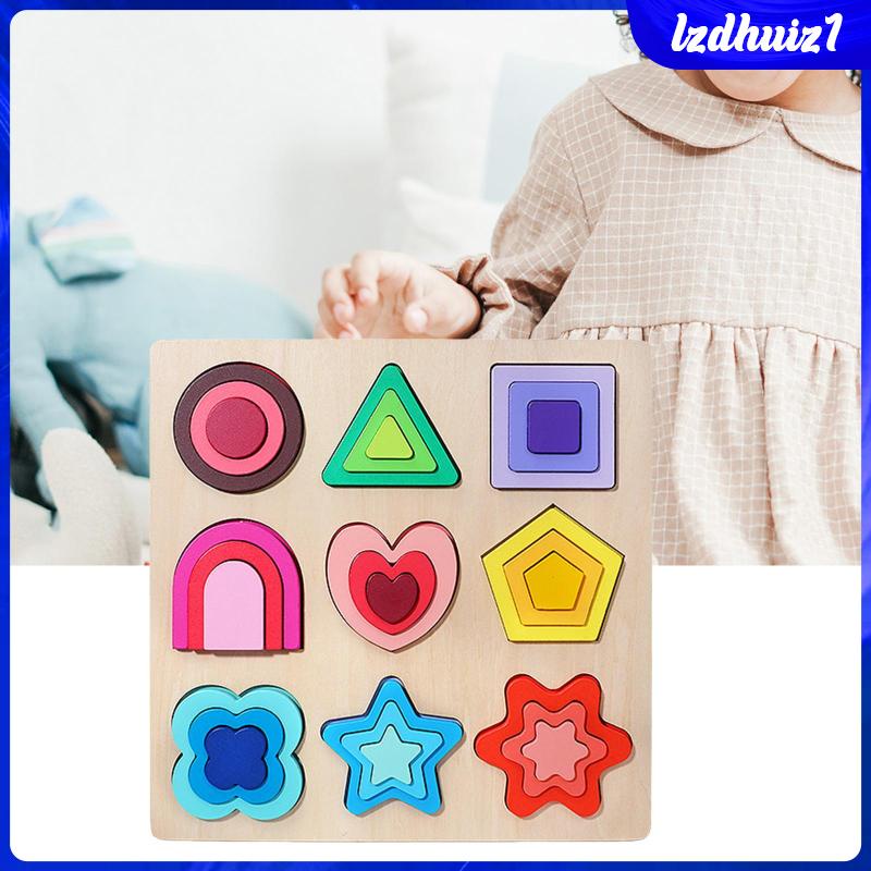 Đồ chơi trẻ em Lắp Ghép Bằng Gỗ Nhiều Màu Sắc Dành Cho Bé