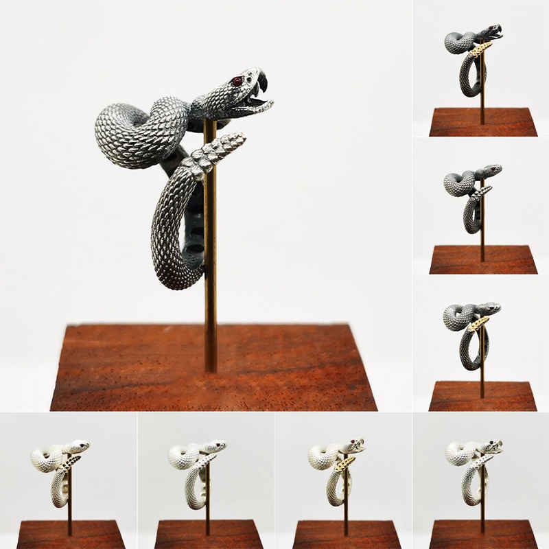 Ygt Nhẫn Hình Rắn Phong Cách Punk Goth Sang Trọng Dành Cho Nam Nữ