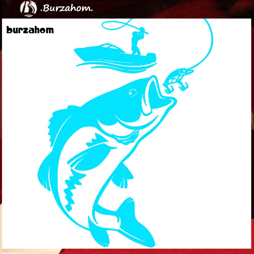 Nhãn Dán Trang Trí Xe Ô Tô Hình Cá Và Thuyền Phản Quang Độc Đáo