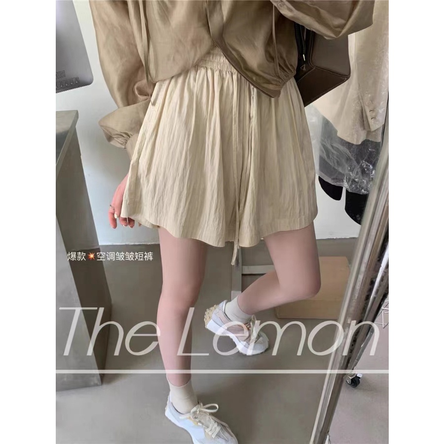 Quần ngắn ống rộng Dây Rút Phong Cách Hàn Quốc Thời Trang Mùa Hè Hàng Mới Dành Cho Bạn Nữ