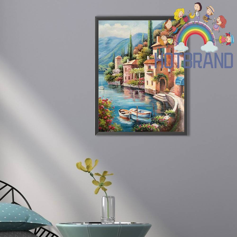 Tranh Đính Đá Kim Cương Toàn Bộ 5D DIY Hình Vẽ Phong Cảnh Trang Trí Nhà Cửa