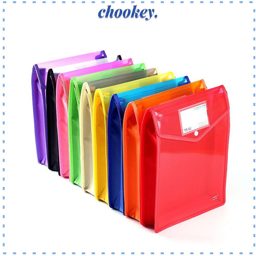 CHOOKEY Túi Đựng Tài Liệu Khổ A5 Bằng PVC Sức Chứa Lớn Tiện Dụng