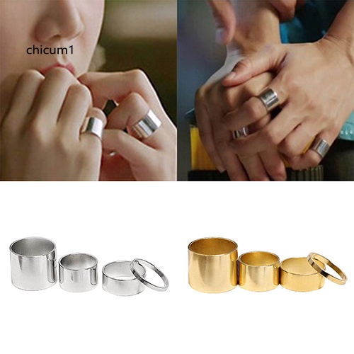 Set 4 Nhẫn Đeo Khớp Ngón Tay Kim Loại Thời Trang Nữ