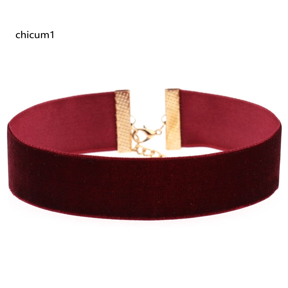 Vòng Cổ Choker Dây Nhung Bản Rộng Mềm Mại Thời Trang Cho Nữ