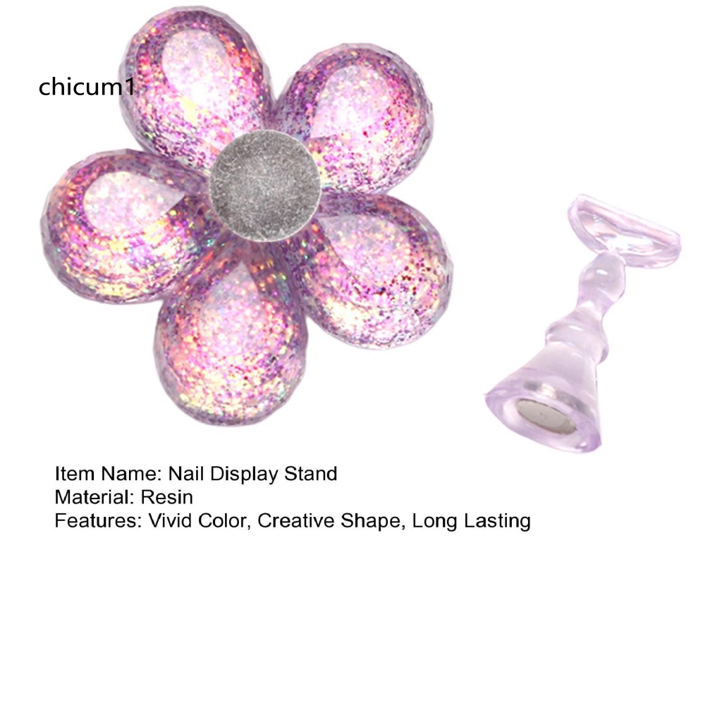 1 Bộ Giá Đỡ Nam Châm Trưng Bày Móng Tay Giả Bằng Resin Sáng Bóng Màu Sắc Sống Động DIY
